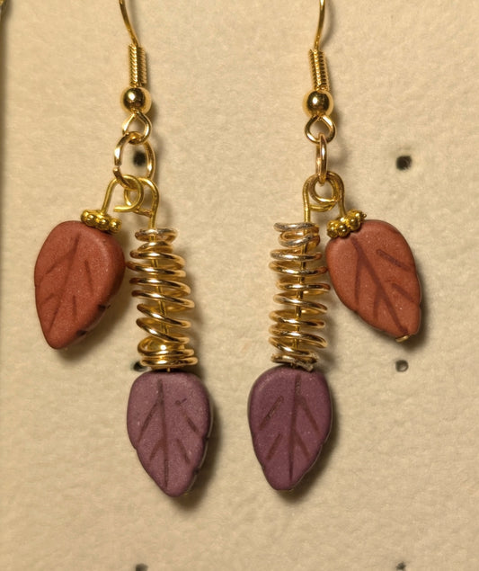 Earrings - Fall/Autumn leaves dangle earrings