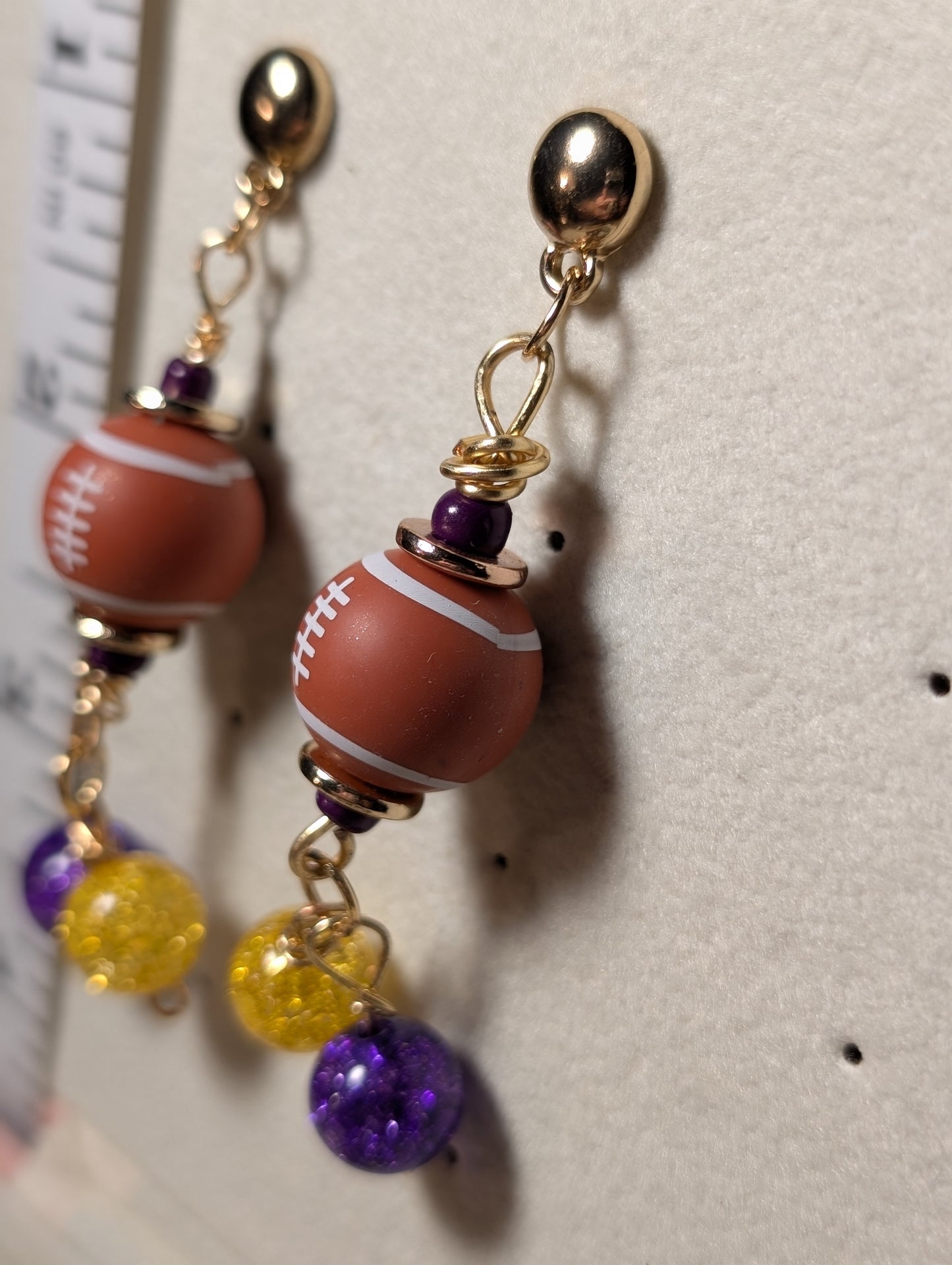 MN Vikings Football earrings - Football fan jewelry