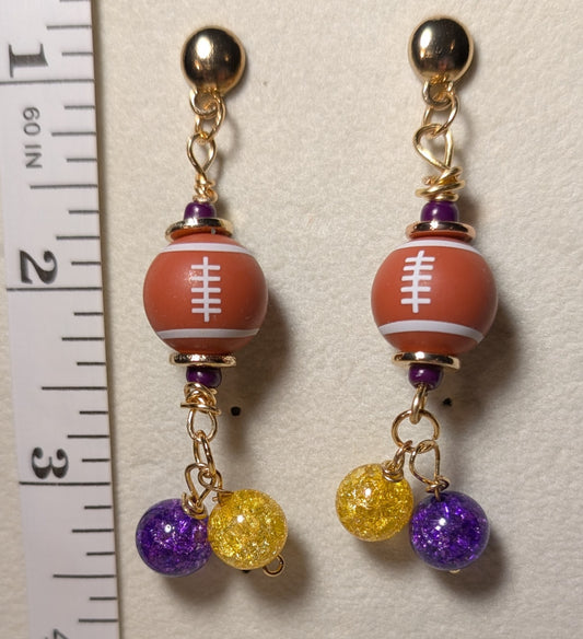 MN Vikings Football earrings - Football fan jewelry