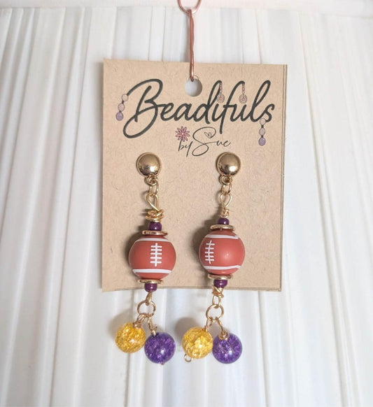 MN Vikings Football earrings - Football fan jewelry