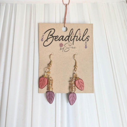 Earrings - Fall/Autumn leaves dangle earrings